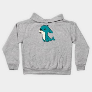 Dog X Dolphin AKA DOGPHIN | Simple line design Kids Hoodie